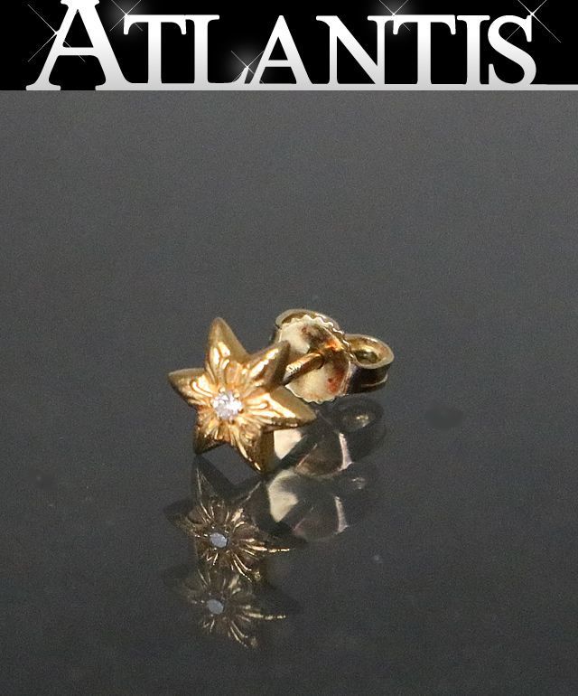 銀座店 クロムハーツ 22K 6Pスター スタッド ダイヤ ピアス