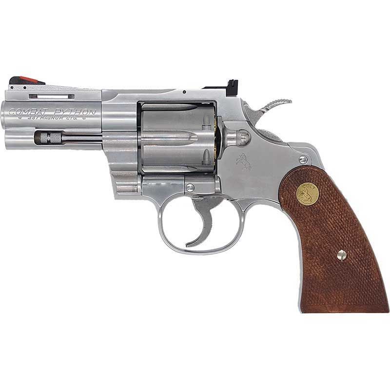 タナカ ガスガン コルトパイソン.357マグナム 3インチ Rモデル ステンレスフィニッシュ