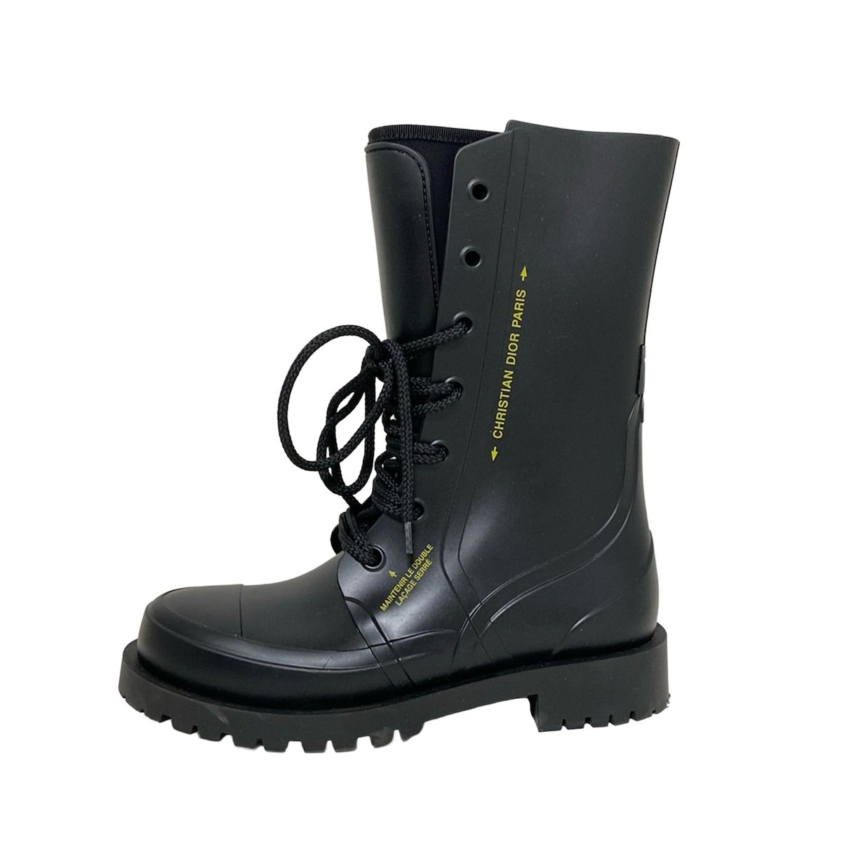 DIOR|ChristianDior ディオール|クリスチャンディオール レインブーツ 37 レディース - 黒