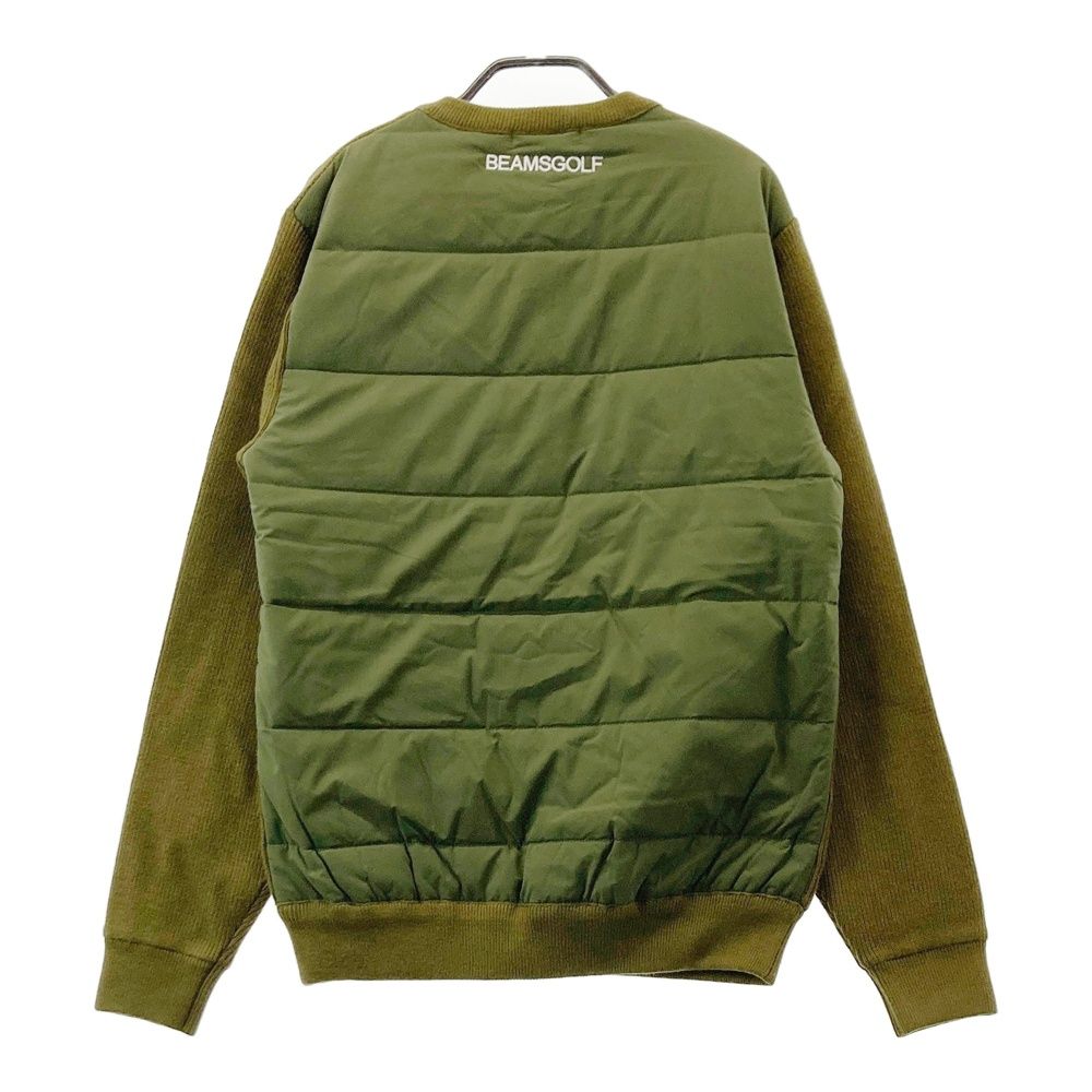 サイズ M BEAMS GOLF ビームスゴルフ 中綿切替 ニットプルオーバー カーキ系 240101368476 ゴルフウェア メンズ ストスト