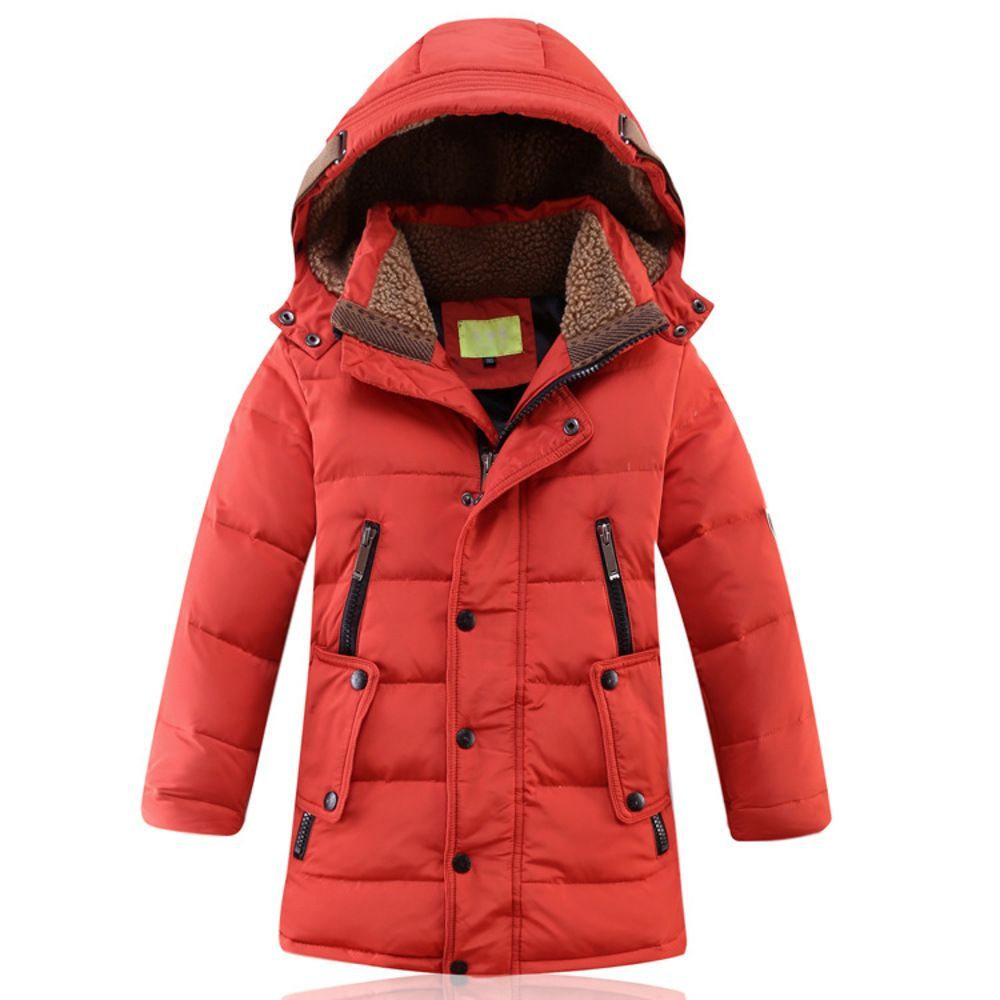 レッド 130cm ダウンコート子供 pk181 ダウンコート 子供服 キッズ アウター 防寒 ダウン 男の子 ボーイズ 子供 こども ジュニア コート 冬用 ジャケット おしゃれ オシャレ フード付き あったか 冬物 暖かい かっこいい 通学