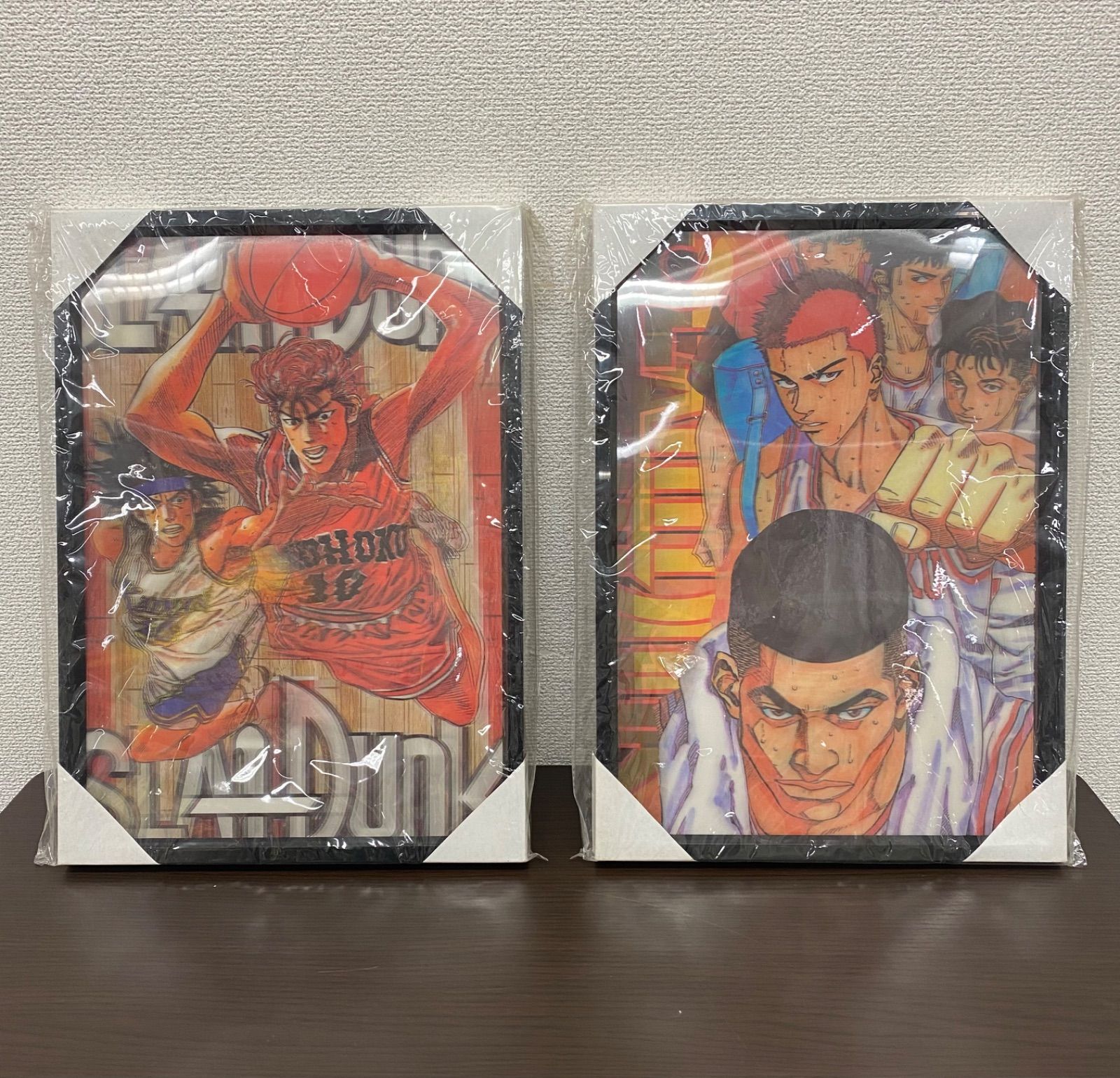 未使用品】スラムダンク 3D ポスター 2枚セット 額縁つき SLAM DUNK