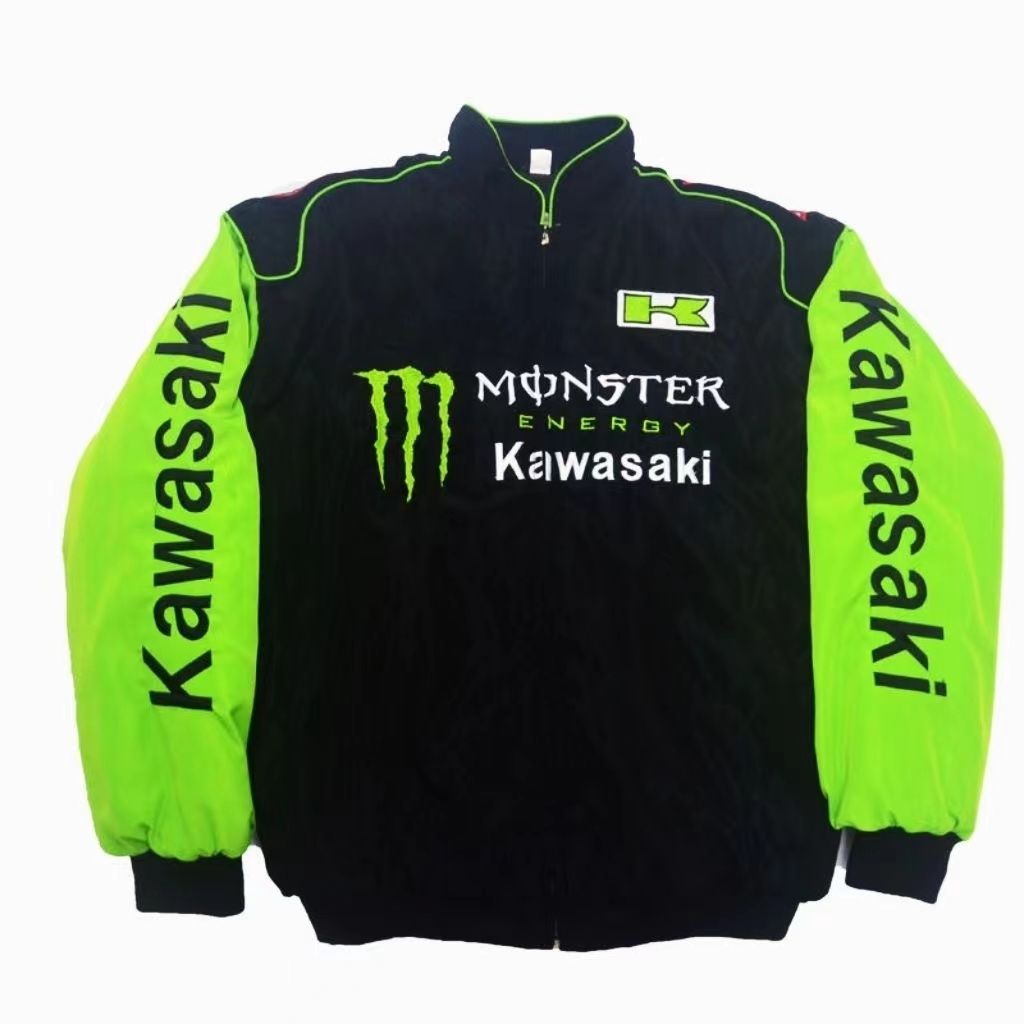 F1レーシングスーツ レーシングジャケットmonster kawasaki - メルカリ