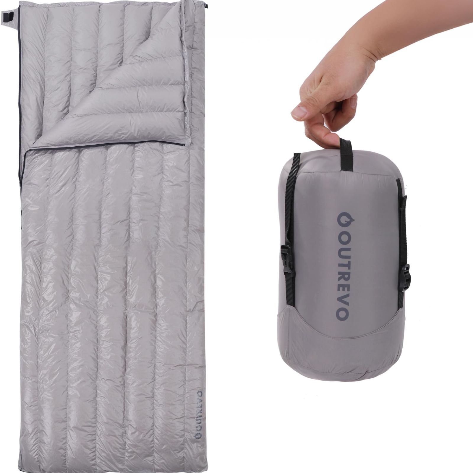 特価セール】OUTREVO 寝袋 ダウン 封筒型 軽量 防水 グースダウン 400g