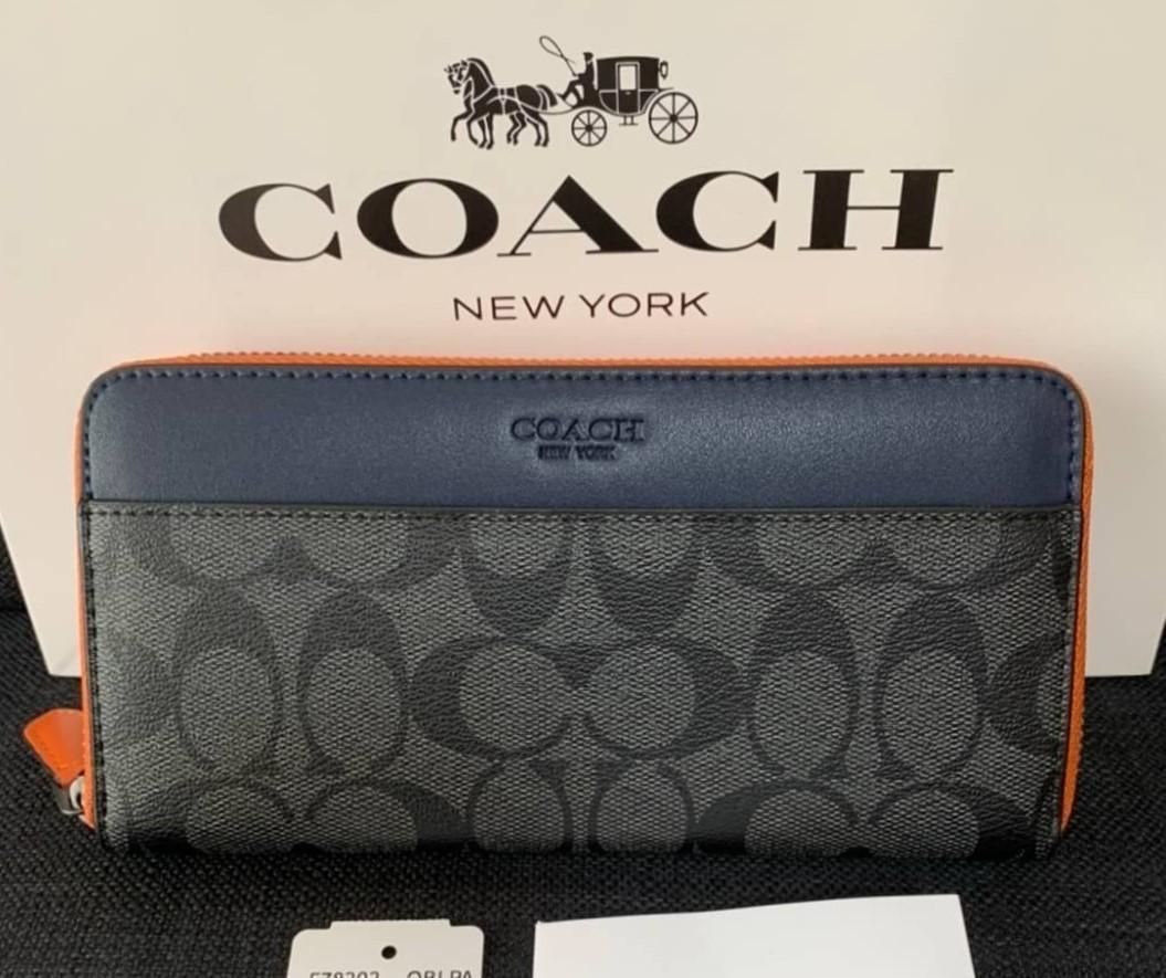 3割引以上販売 COACH コーチ 新品 長財布 黒 メンズ レディース 財布