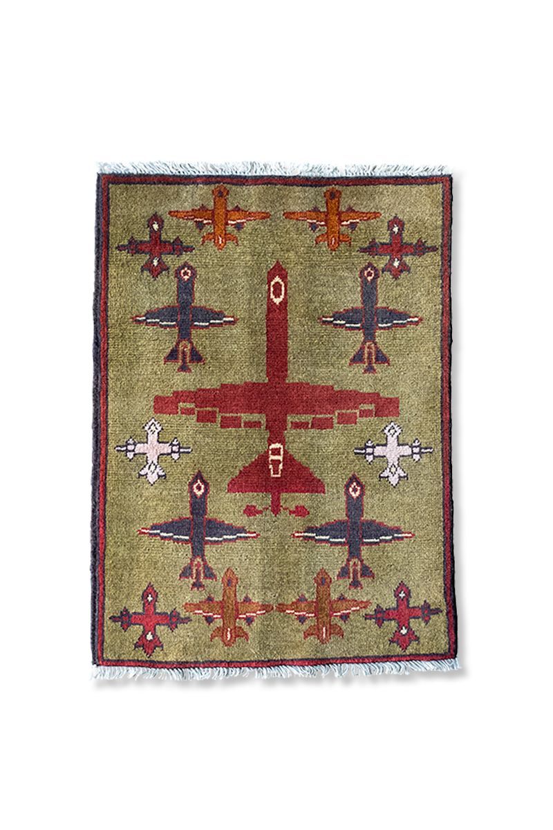 147 x 100cm 90-00s TRIBAL RUG by Trukmen トライバルラグ アフガンラグ トルクメン 手織り ペルシャ絨毯 ラグ