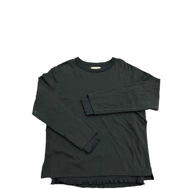 MEYAME / DOUBLE LONG SLEEVE TEE  BLACK