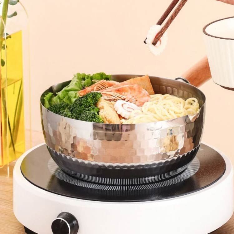 フライパン 片手鍋 蒸し器 ステンレス 鍋 16cm 18cm 20cm 22cm
