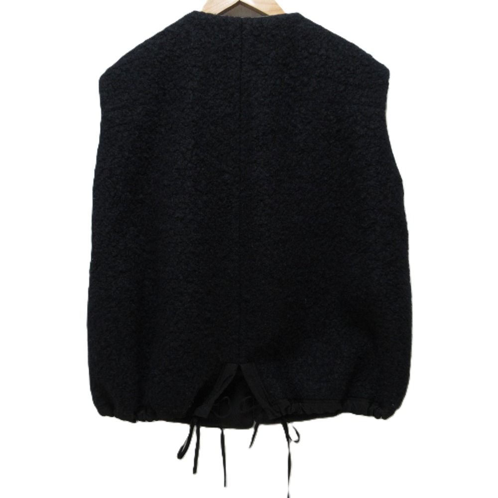美品 22AW Drawer ドゥロワー ウールアルパカナイロン ボア ジレ 
