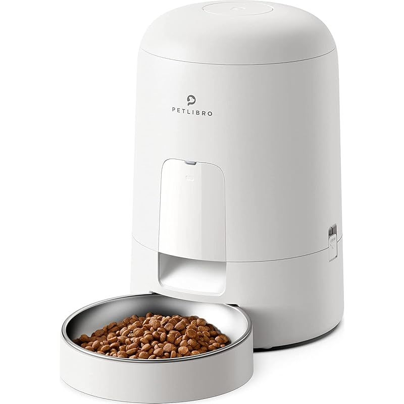 PETLIBRO AIR 自動給餌器 猫用 コードレス タイマー式 定時定量 自動餌やり機 無制限置き場所 餌やり器 1日6食 ステンレス製ボウル ４重鮮度保持 2WAY給電 誤操作防止 お手入れ簡単 2L ホワイト