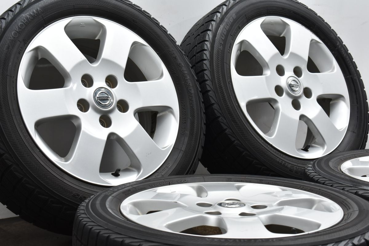 【ホイールのみ販売可能】ニッサン C25 セレナ 純正 16in 6J +45 PCD114.3 ヨコハマ 195/60R16 ノーマル戻し C26 流用 即納可能 送料無料