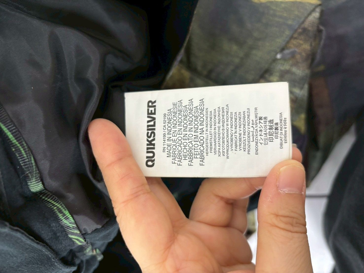 QUIKSILVER クイックシルバー スノーパンツ 迷彩 DRYFLIGHT 15K 新品