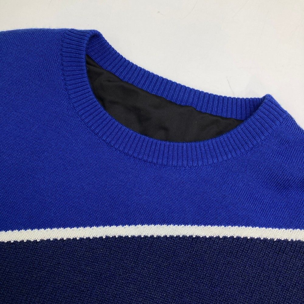サイズ：42 LANVIN SPORT ランバン スポール  モヘヤ混 リバーシブル ニットセーター  ブルー系 [240101432230] ゴルフウェア メンズ ストスト サイズ：42 LANVIN SPORT ランバン スポール モヘヤ混