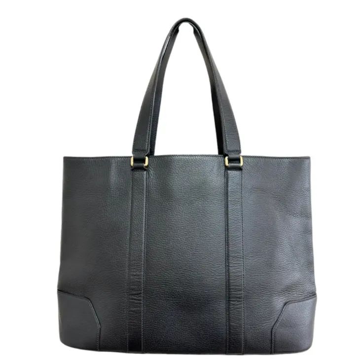 中古良品】GUCCI グッチ ウェブ レザー トートバッグ ブラック