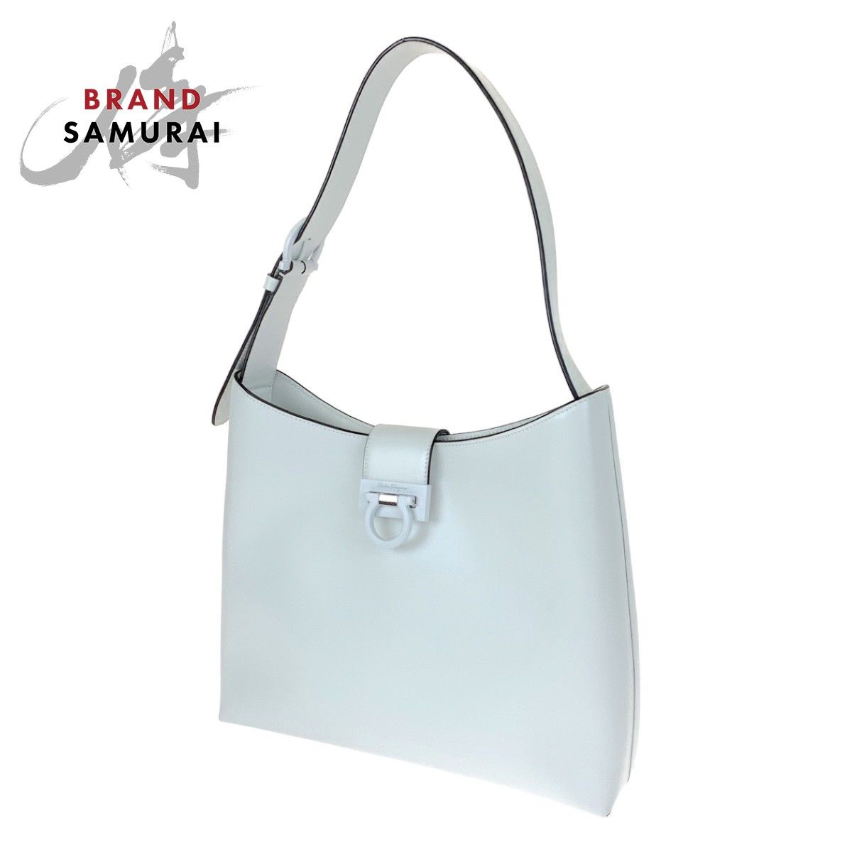 Salvatore Ferragamo ホワイトハンドバッグ　ガンチーニ FERRAGAMO（フェラガモ） 人気【フェラガモ】ガンチーニ マリーサ