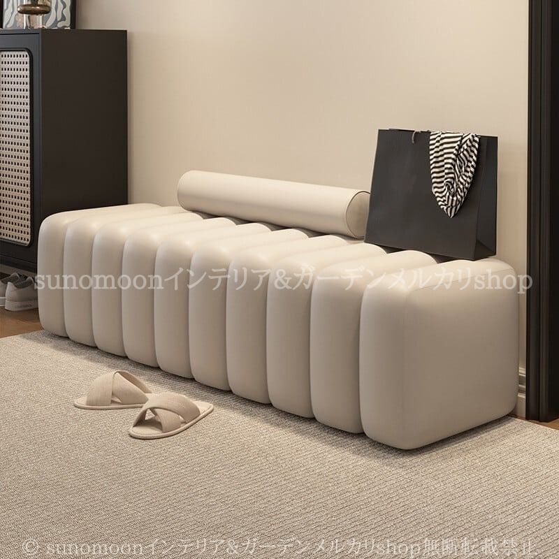 スツール ロング 全長150cm 全長120cm 幅広 ラグジュアリー おしゃれ かわいい インテリア 北欧 ソファ ベンチ カフェ バー オフィス 白 ブラック