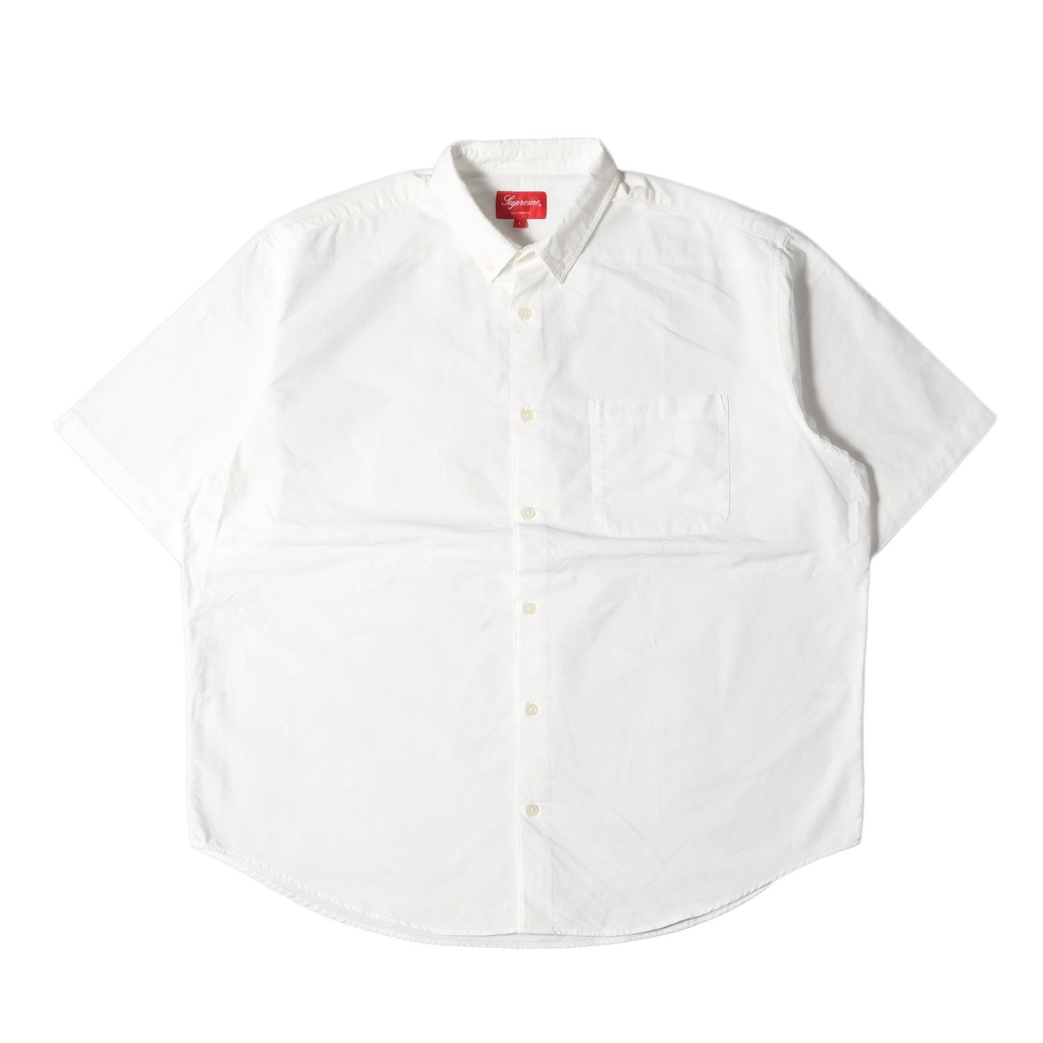Supreme シュプリーム シャツ サイズ:L 23SS ルーズフィット オックスフォード ボタンダウン 半袖シャツ Loose Fit S/S Oxford  Shirt ホワイト 白 トップス カジュアルシャツ【メンズ】 - メルカリ