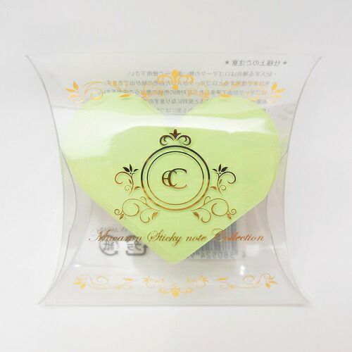 まとめ クルーシャル 付箋 マカロン付箋 ハート green S180022G ×15セット