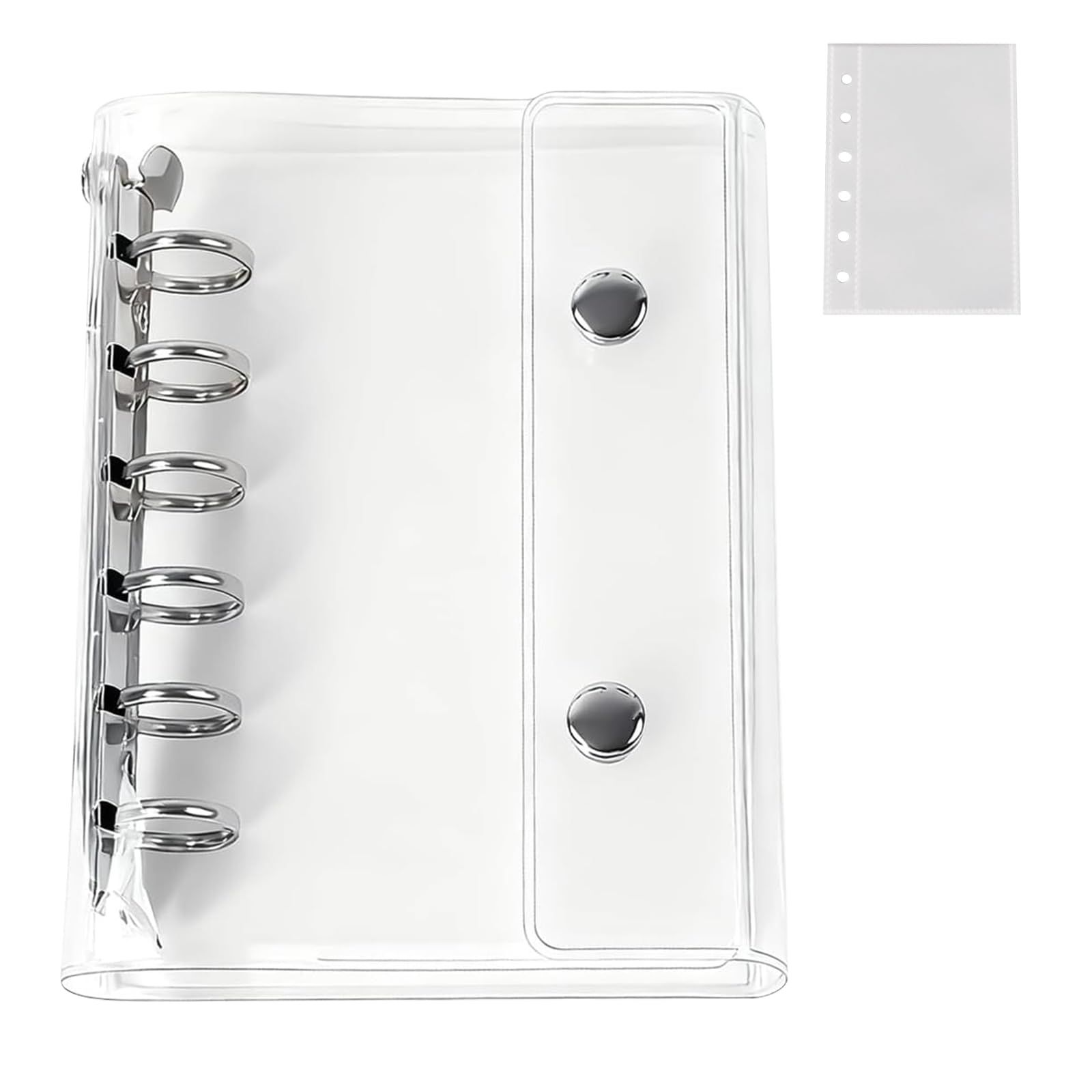 More様確認用 新品 シール帳 透明 バインダー手帳 A7サイズ 透明リフィル10枚付き