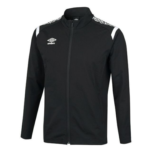 umbro アンブロ ウォームアップジャケット ブラックｘホワイト L UAS2350 BKWH | スポーツ スポーツ用品 運動 服 衣類 ウエア アウター ジャージ スウェット 防寒 防風 吸汗 ストレッチ 軽量 機能性 ブランド シンプル 快適 人気 サ