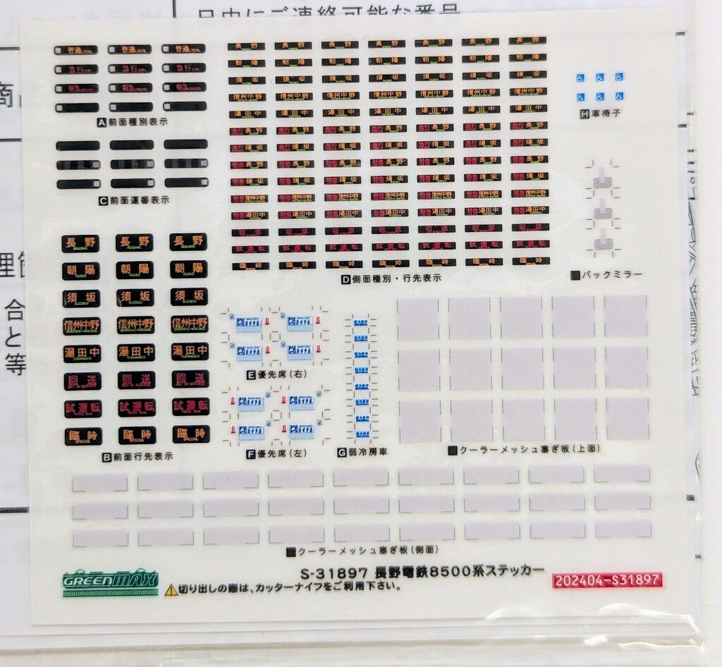 グリーンマックス クロスポイント 長野電鉄8500系 (8501編成) 3