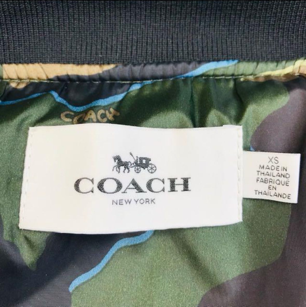 COACHメンズ シャイニーナイロンカモフラ柄裏地 MA-1 フライトジャケット COACH - 美品 コーチ COACH ジャケット ブルゾン MA-1 フライト