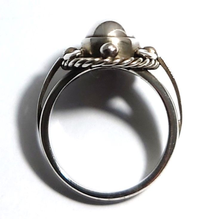 ジョージジェンセン 1A シルバーリング 14号 オーバル Georg Jensen