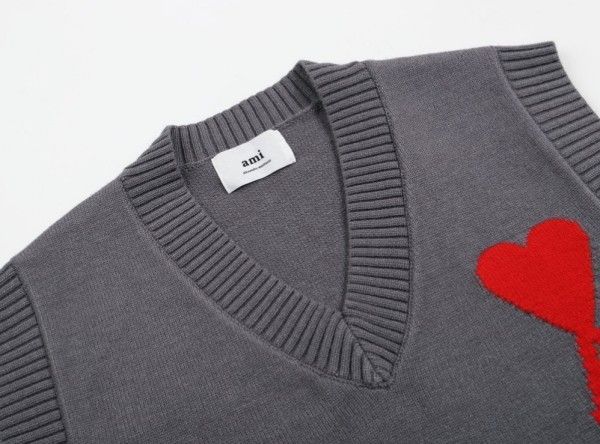 amiparis ニットベスト 超美品 ami アミパリス ベージュ Vネック