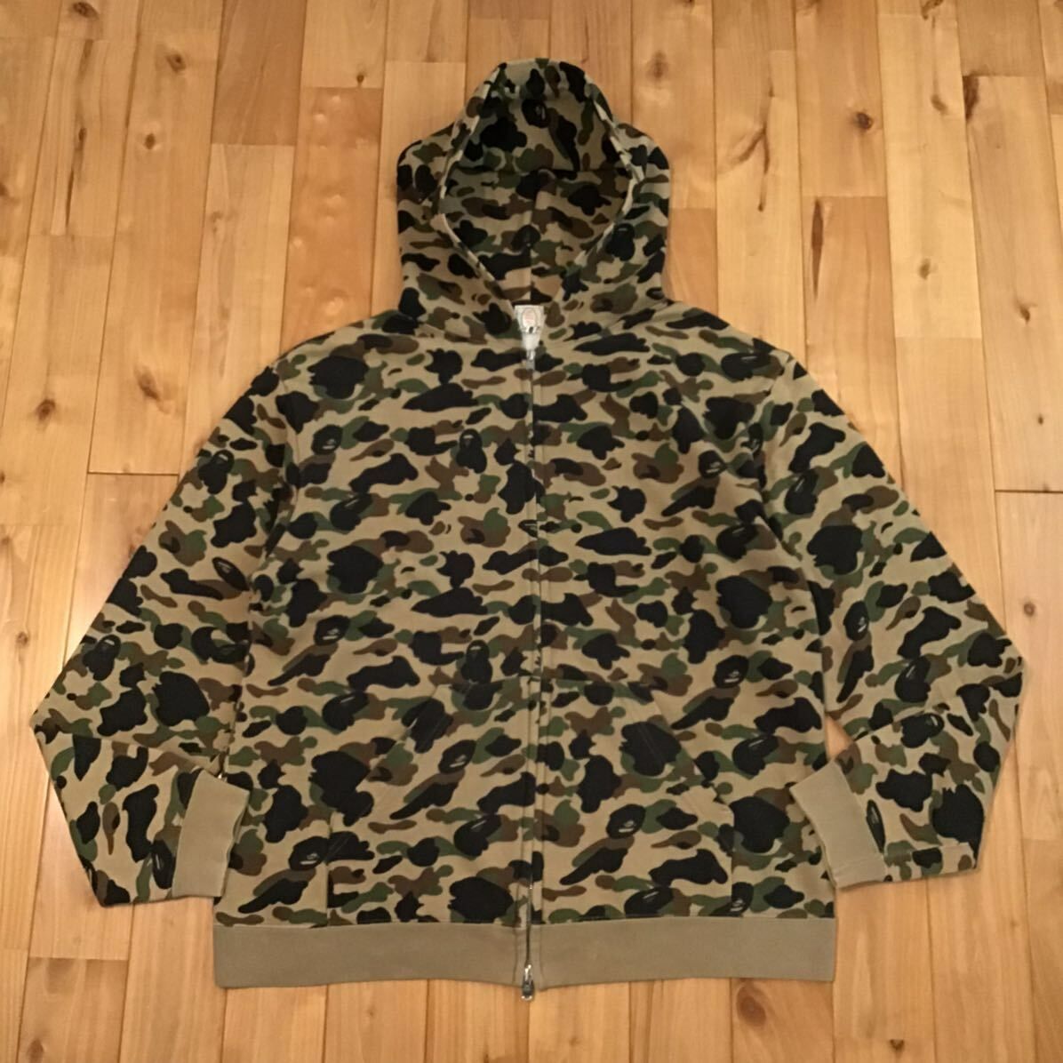 ☆激レア☆ 初期 ririジップ 1st camo green ジップ パーカー Lサイズ a bathing ape BAPE zip hoodie  エイプ ベイプ NIGO - メルカリ