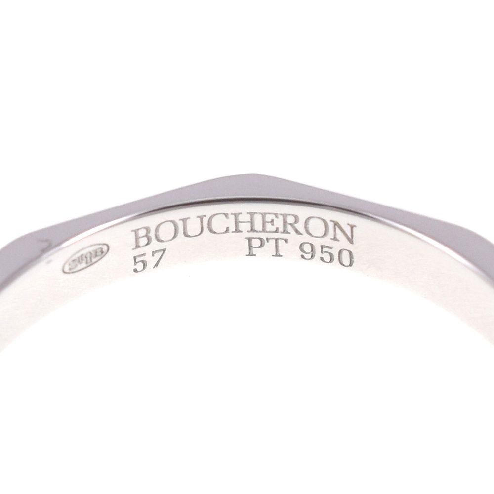 ブシュロン Boucheron ファセット リング スモール サイズ57 JP17 Pt950 メンズ S 139361