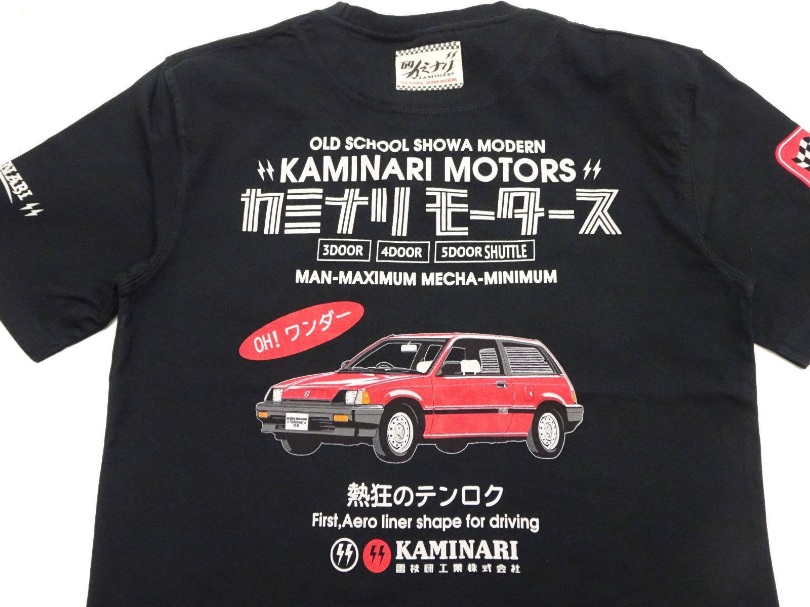 カミナリモータース 半袖Tシャツ KAMINARI Tシャツ ワンダーシビック