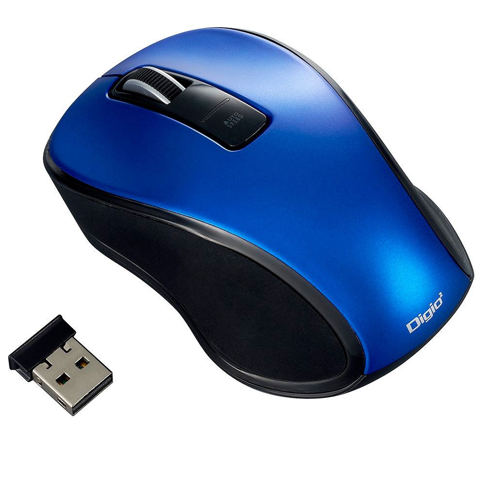 ナカバヤシ 無線静音3ボタンBlueLEDマウス ブルー MUS-RKT172BL （1点）