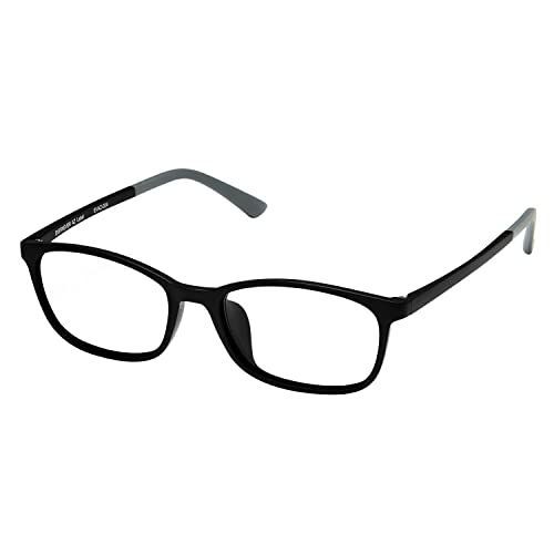 瞳孔間距離PD 58mm_レンズ度数 -0.50 EVERNEVER AZ Label ネットで選べる度付きメガネやや小さめふつうサイズ メガネ  度あり 度入り 度付き 度数入り 近視 近眼 メンズ スクエア 小さい 小さめ マットブラック EVAZ-004C