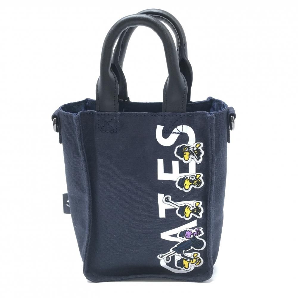 新品】パーリーゲイツ×PEANUTS 携帯ケース ネイビー×白 パーリー