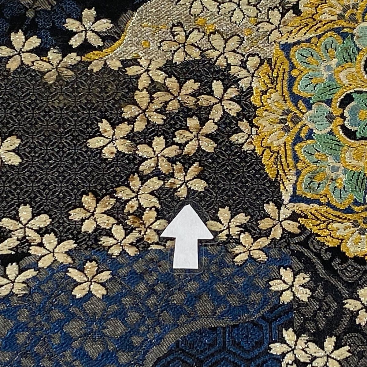 袋帯 秀品 華文 花菱 金糸 箔 黒 六通 正絹 【中古】 - メルカリ