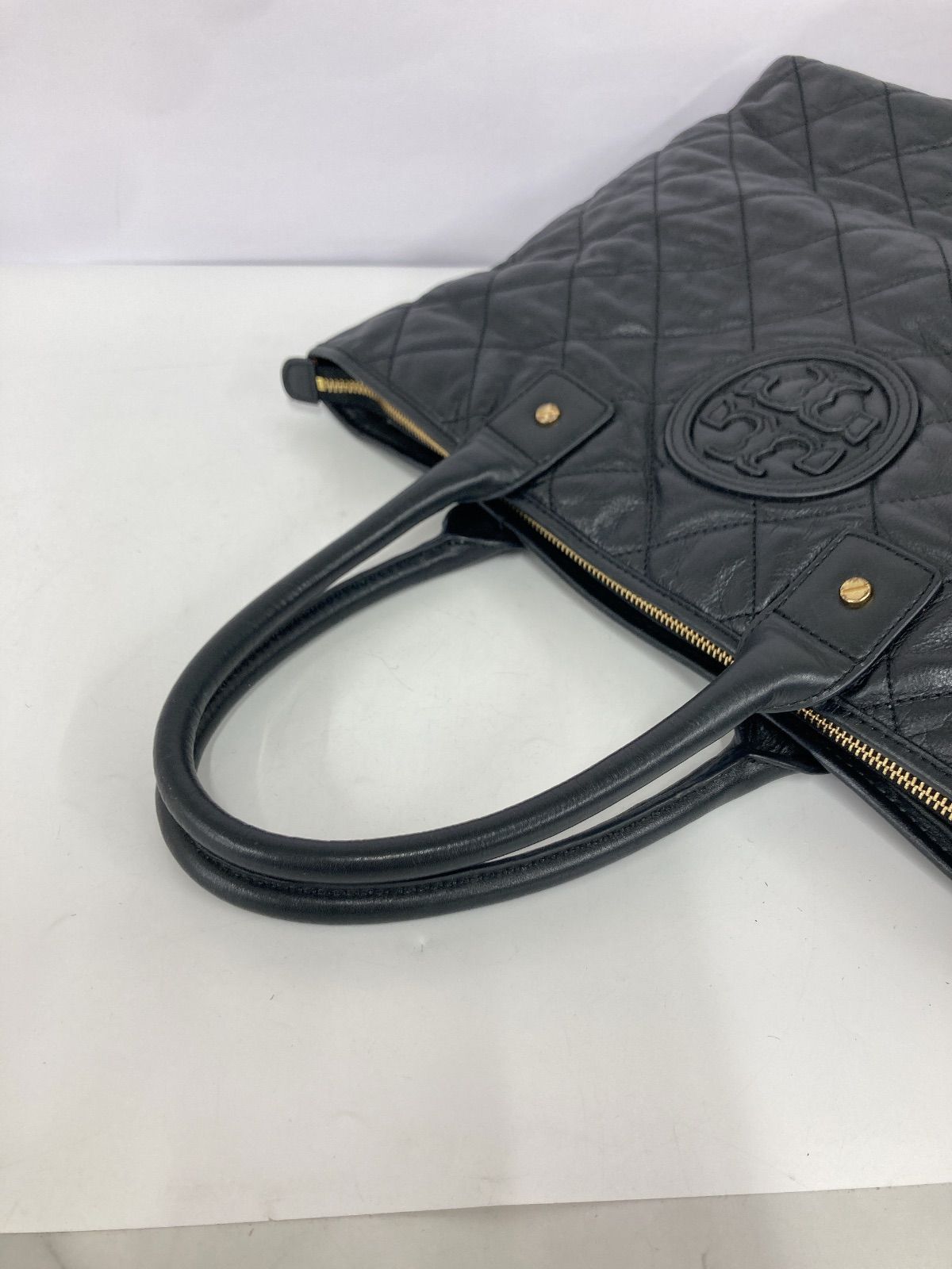 Tory Burch 黒 レザー キルティング ビジネスバッグ Tory Burch/トリーバーチ】 キルティング トートバッグ ナイロン