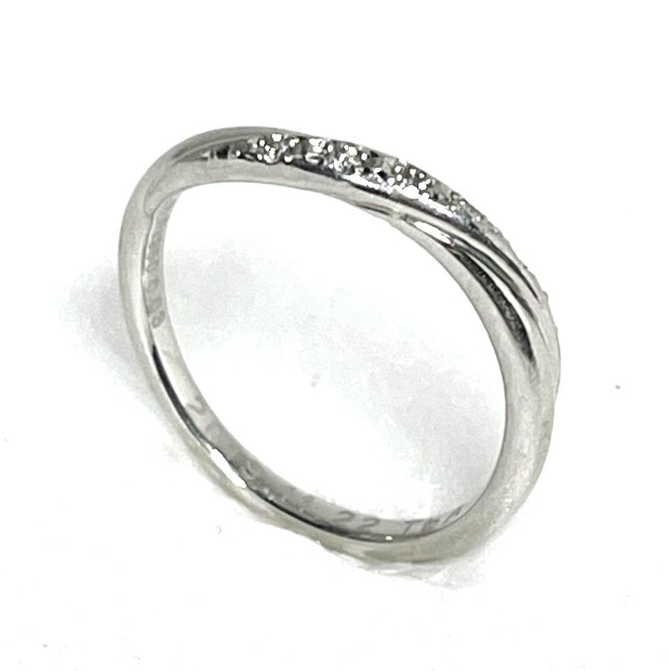 スタージュエリー 5P・ウェーブ・ダイヤモンドリング・指輪/Pt950-2.7g/FD:0.03ct/5号/#45/2PR0436/STAR JEWELRY 翌日配送可■230040 STAR JEWELRY スタージュエリー ダイヤ リング Pt950 5Pダイヤモンド