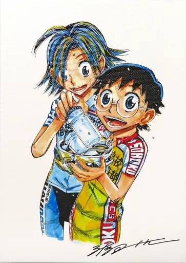 中古】キャンバスボード・キャンバスアート 真波山岳＆小野田坂道 A5