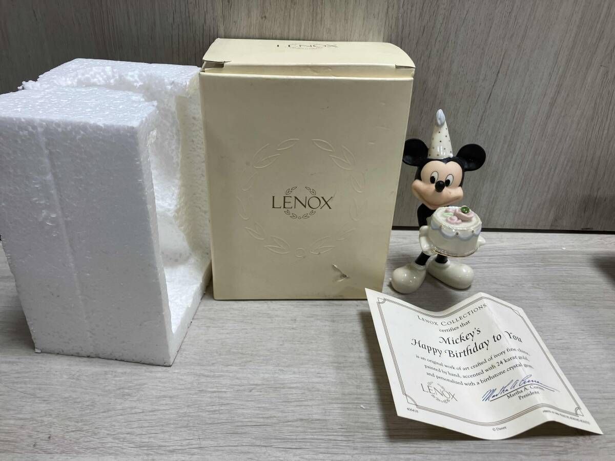 【美品】ミッキー　レノックス　宝箱　置物　インテリア　工芸品　美術品　A3275 美品】ミッキー レノックス 宝箱 置物 インテリア 工芸品 美術品