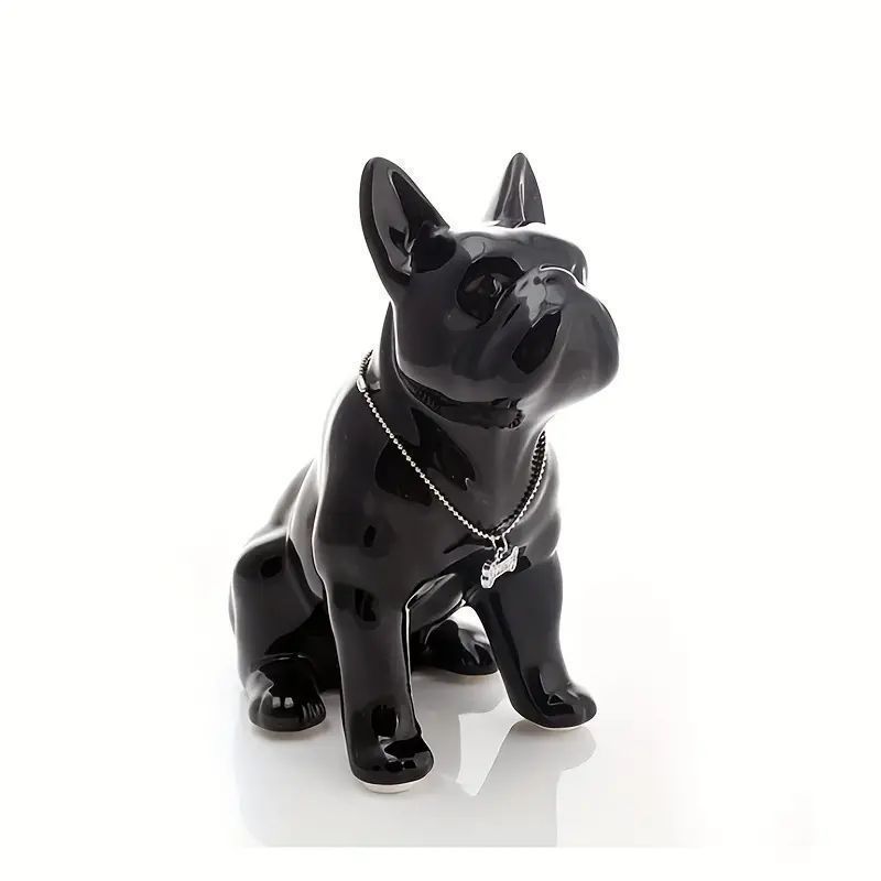 オブジェ ブルドッグ 黒 ブラック おすわり フレンチブルドッグ モダン 雑貨 置物 フレブル 犬 動物 シンプル レトロ デザイン 玄関 インテリア 贈り物