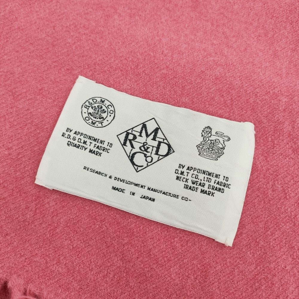 R&D.M.Co- 大判 ブランケット 無地 マフラー ストール ピンク