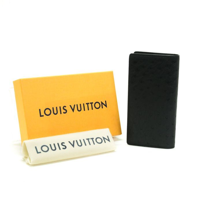 ルイヴィトン LOUIS VUITTON ポルトフォイユ ブラザ オーストリッチ