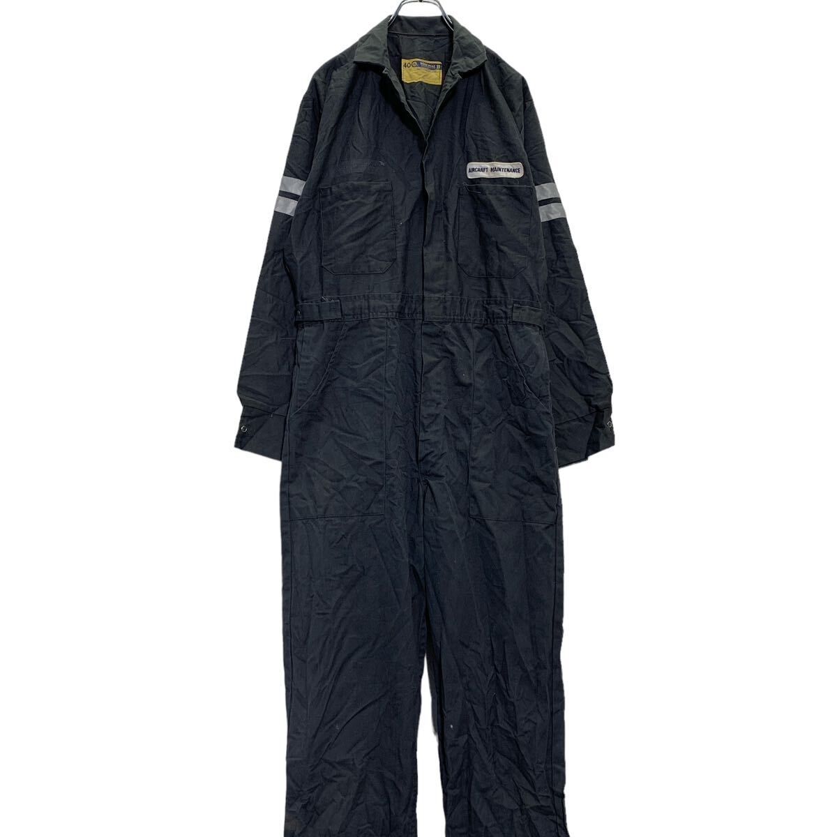 WORK WEAR 長袖つなぎ W36 ダークグレー USA製 リフレクター ワーク 