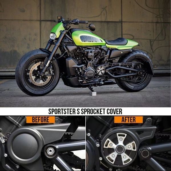 Harley ハーレー スポーツスターS RH1250 Nightster 975 2025 スプロケット 保護 カバー プーリー エンジンガード