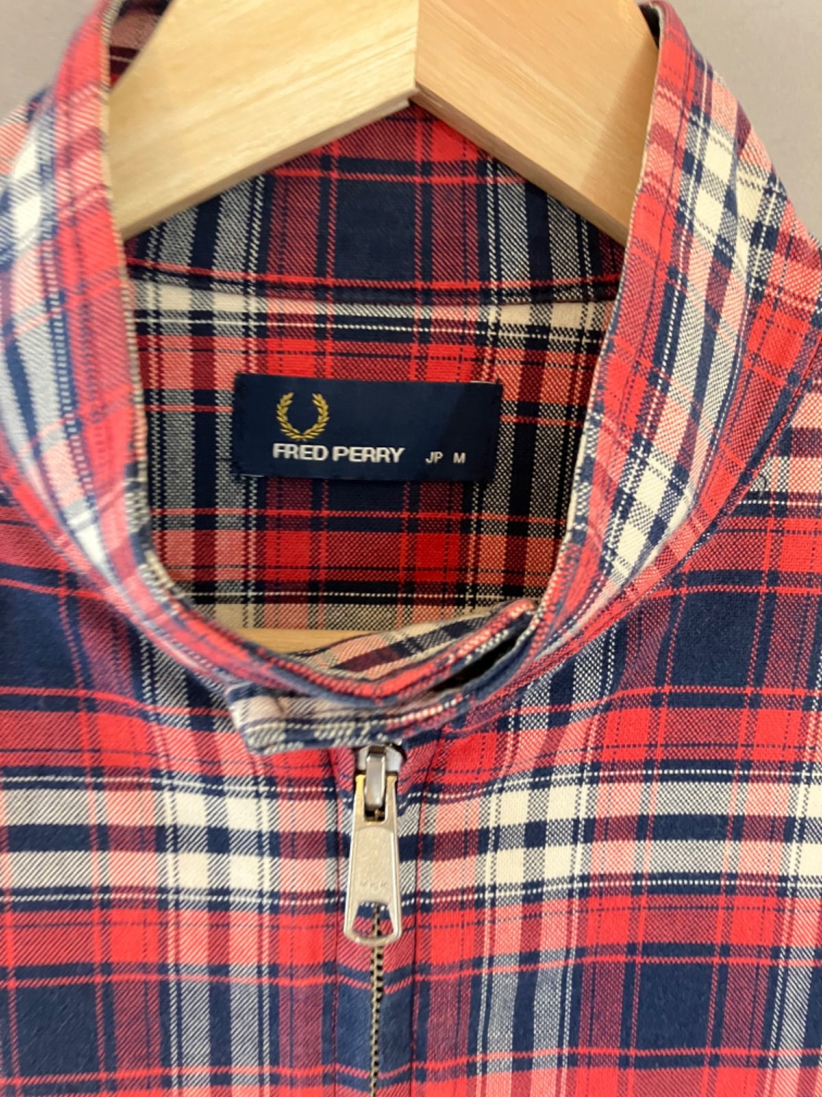 FRED PERRY フレッドペリー ジップアップ リブ ブルゾン タータン