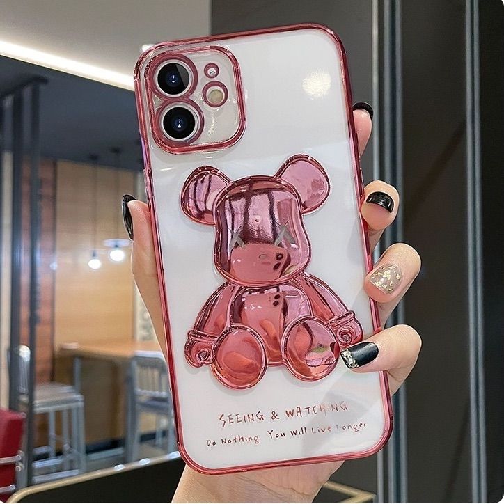iPhone ソフトケース KAWS カウズ調 ピンクケース - メルカリ