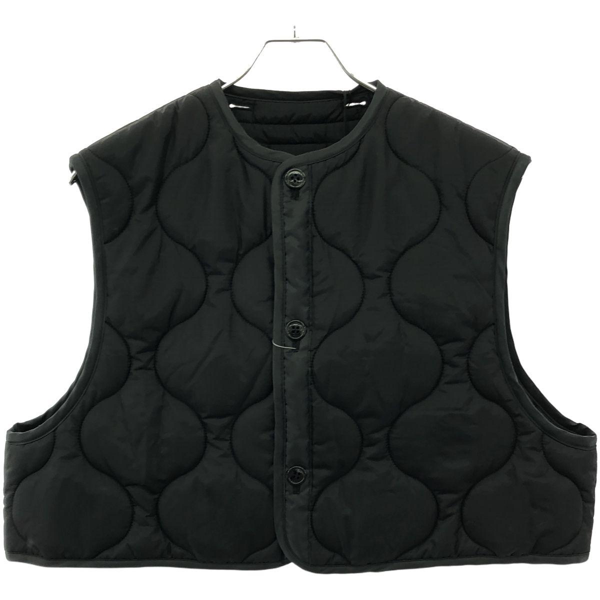 HYKE ハイク 23AW QUILTED CROPPED VEST キルティングクロップド