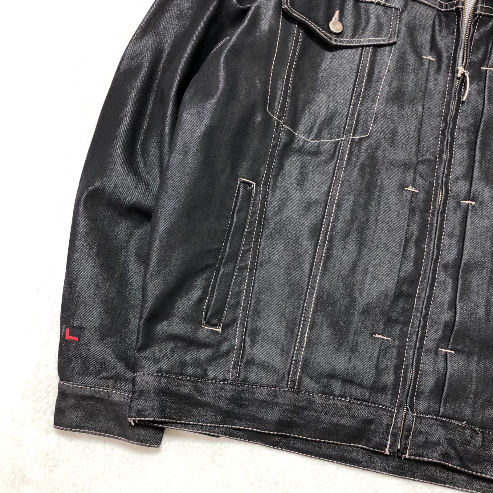 FUBU BLACK DENIM JACKET デニムジャケット トラッカー