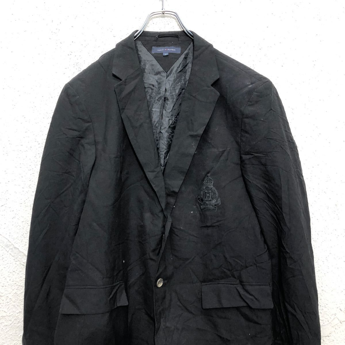 TOMMY HILFIGER テーラード ジャケット 54 XXL ブラック トミー 