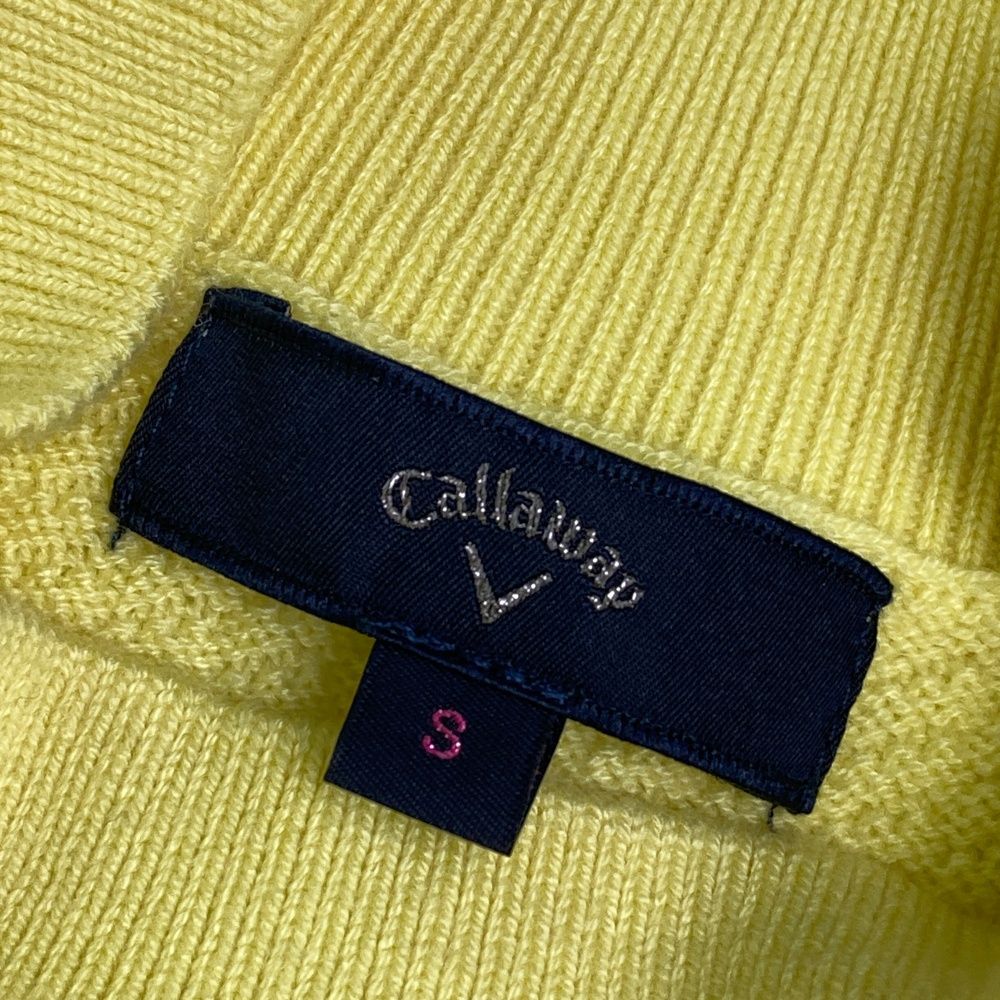 サイズ：S CALLAWAY キャロウェイ  長袖ニットセーター ボーダー柄 イエロー系 [240101497658] ゴルフウェア レディース ストスト サイズ：S CALLAWAY キャロウェイ 長袖ニットセーター ボーダー柄